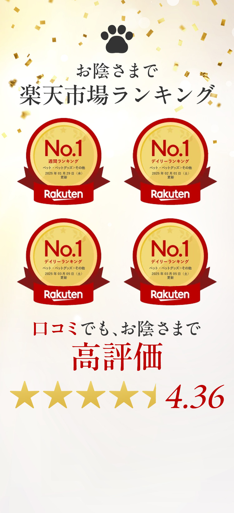 楽天市場ランキングNo.1